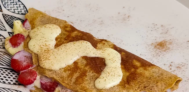 Panqueca Fit de Morango